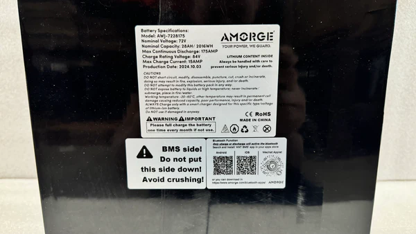 Amorge Lithium Ion Battery Pack for Drift Kart (72v / 28ah / 175a ) - Image 4