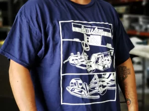 Battle Aero Drift Kart T-Shirt (Dark Blue)